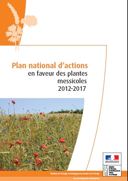 Page de couverture du Plan National d'Actions en faveur des plantes messicoles