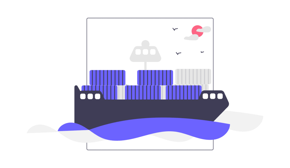 Illustration d'un bateau de commerce pouvant contribuer à l'introduction d'espèces envahissantes