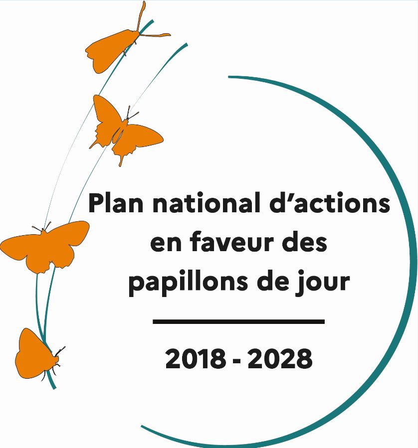 Logo du Plan National d'Actions "Papillons de jour" 2018-2028.