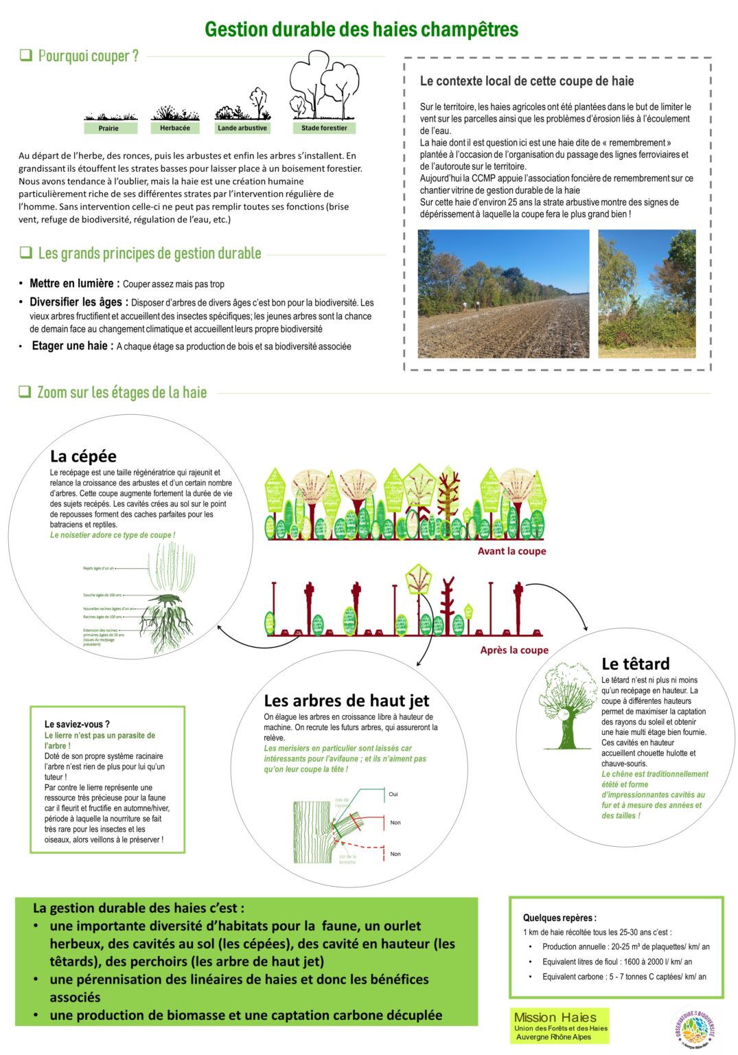 Affiche Gestion de la haie - Observatoire de la Biodiversité en ...