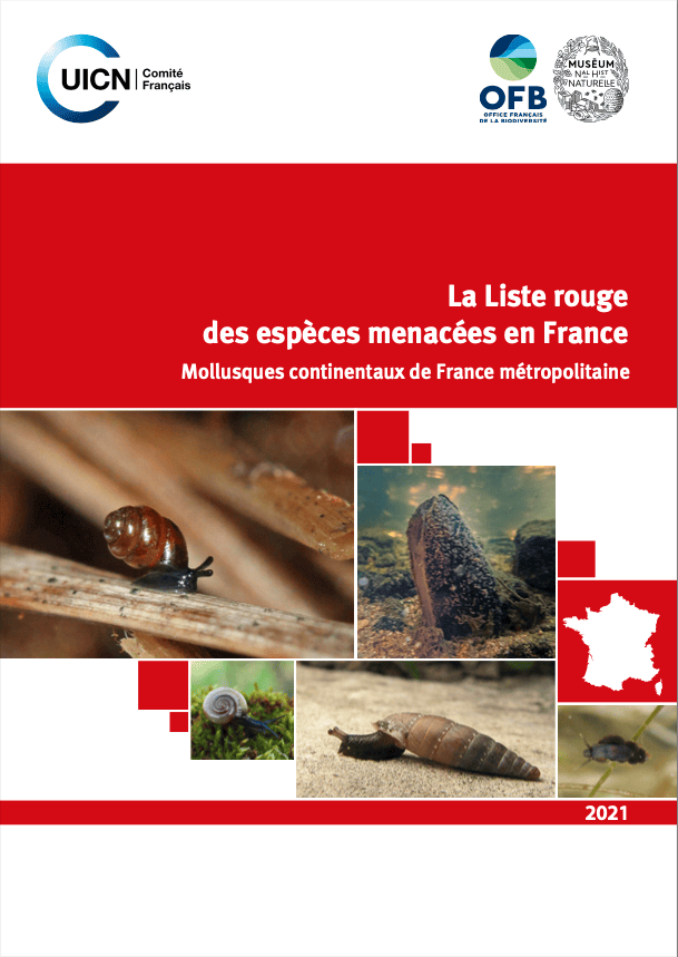 Page de couverture de la Liste Rouge nationale des mollusques continentaux de France métropolitaine