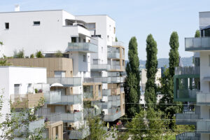 Ecoquartier Les Passerrelles, Annecy (Haute-Savoie). PHotographie Béatrice Cafieri