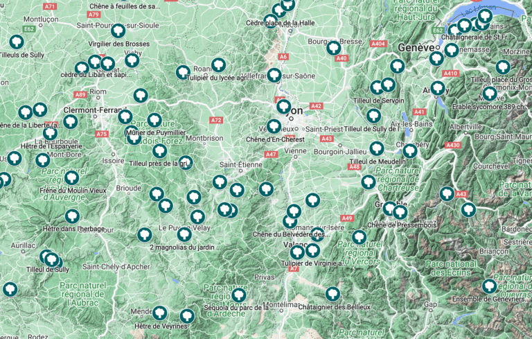 Arbres remarquables de France – Google My Maps
