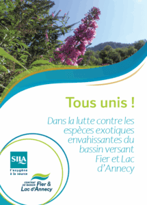 brochure de lutte contre les EEE dans le bassin du fier et du lac d'annecy (première de couverture)