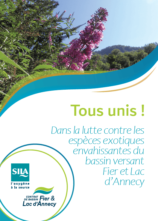 brochure de lutte contre les EEE dans le bassin du fier et du lac d'annecy (première de couverture)