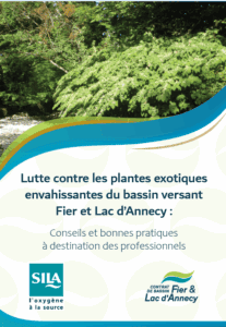 brochure de lutte contre les EEE du bassin du fier et du lac d'annecy (première de couverture)