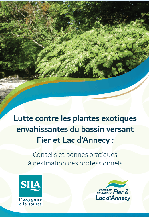 brochure de lutte contre les EEE du bassin du fier et du lac d'annecy (première de couverture)