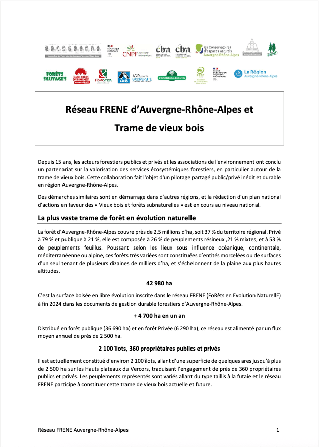 Couverture du bilan du réseau FRENE présenté fin 2024