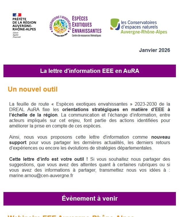 première partie de la lettre d'info 1, image de couverture