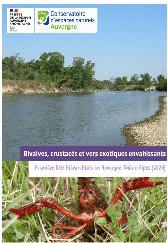 première de couverture, liste hiérarchisée des invertébrés exotiques envahissants de AuRA
